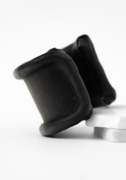 Line Black Leather Cuff