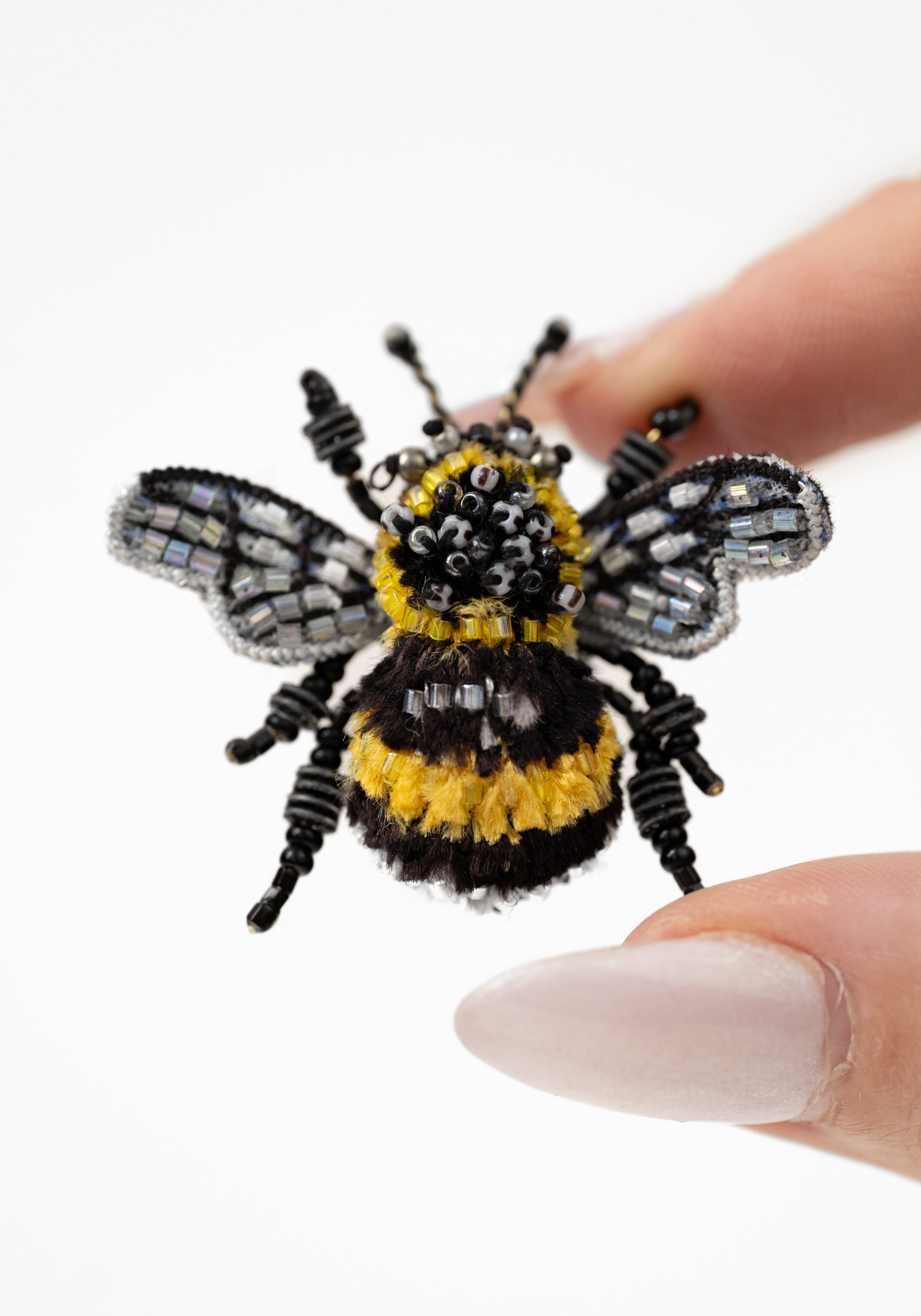 Yellow-Banded Bee Embroidered Pin
