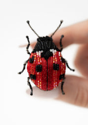 Lucky Lady Beetle Embroidered Pin