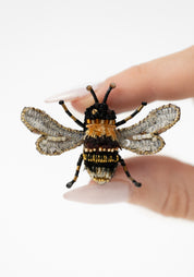 Humble Bee Embroidered Pin