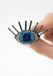 Eye Spy Embroidered Pin
