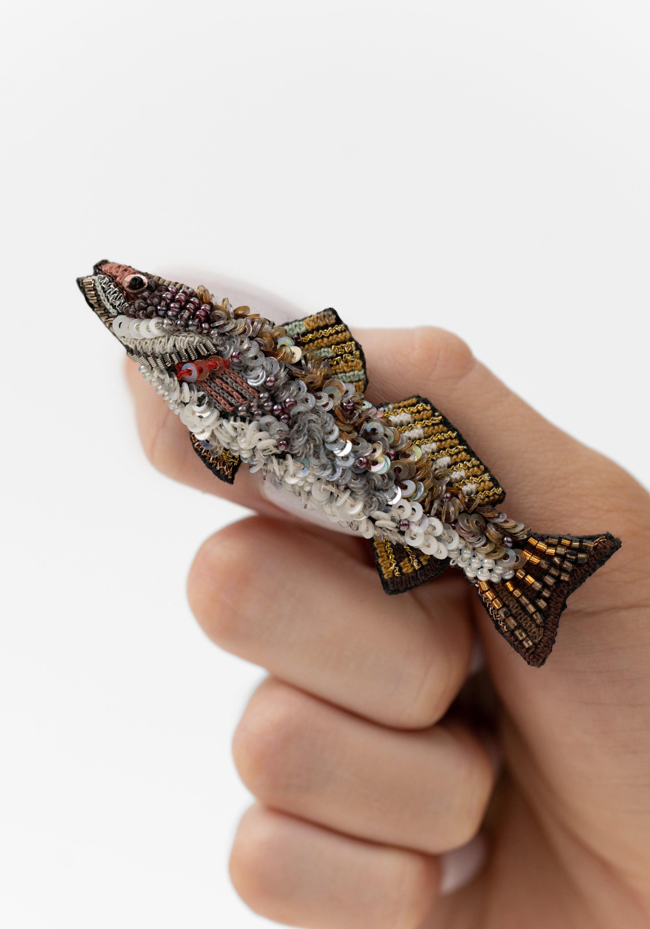 Spotted Trout Embroidered Pin