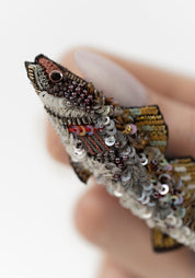Spotted Trout Embroidered Pin