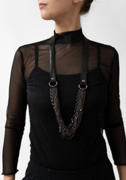 Shift 02 Leather and Chain Necklace/Choker/Belt