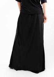 Albatross Black Satin Maxi Skirt - December Thieves