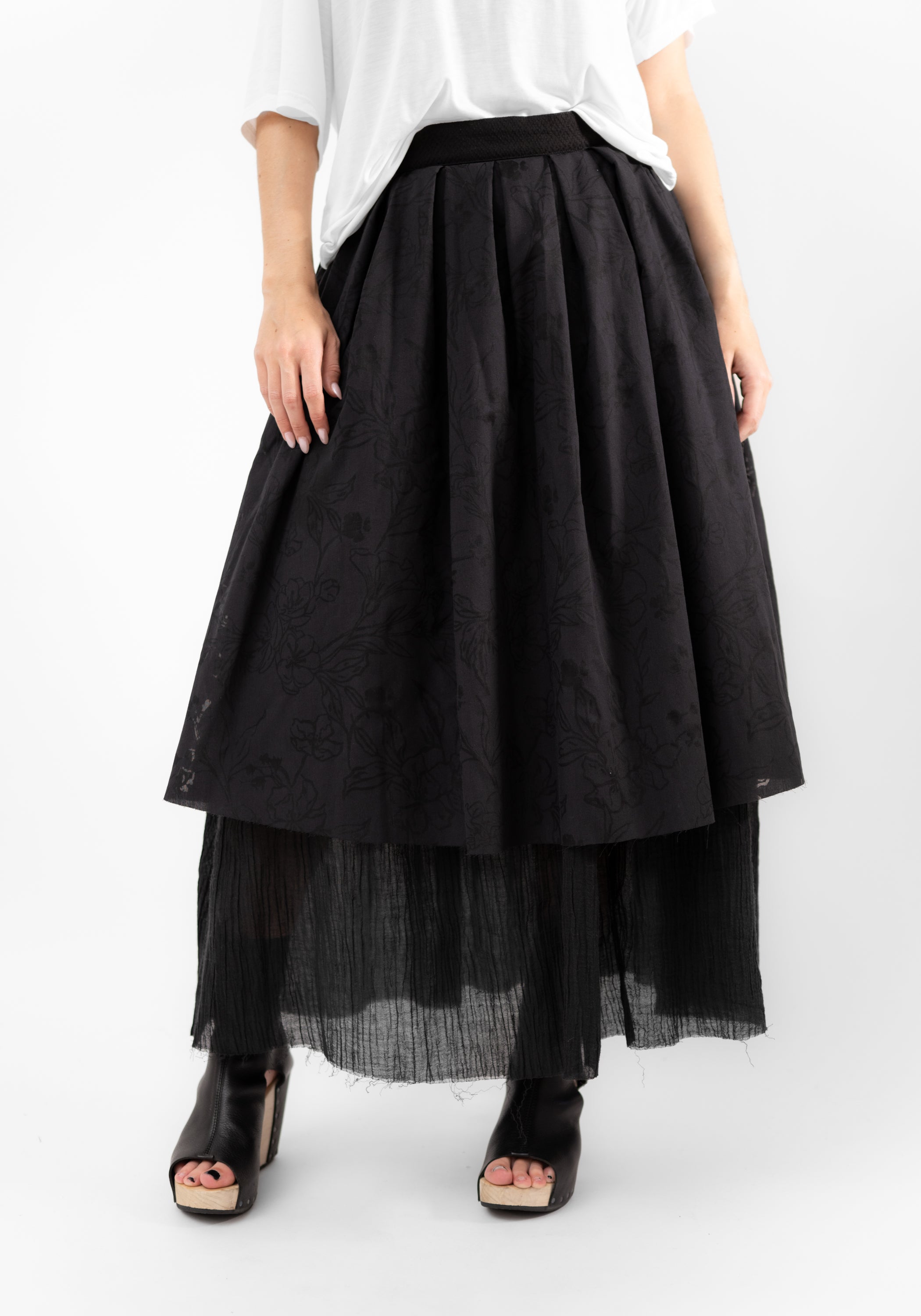 Hallek Layered Full Midi Skirt - December Thieves