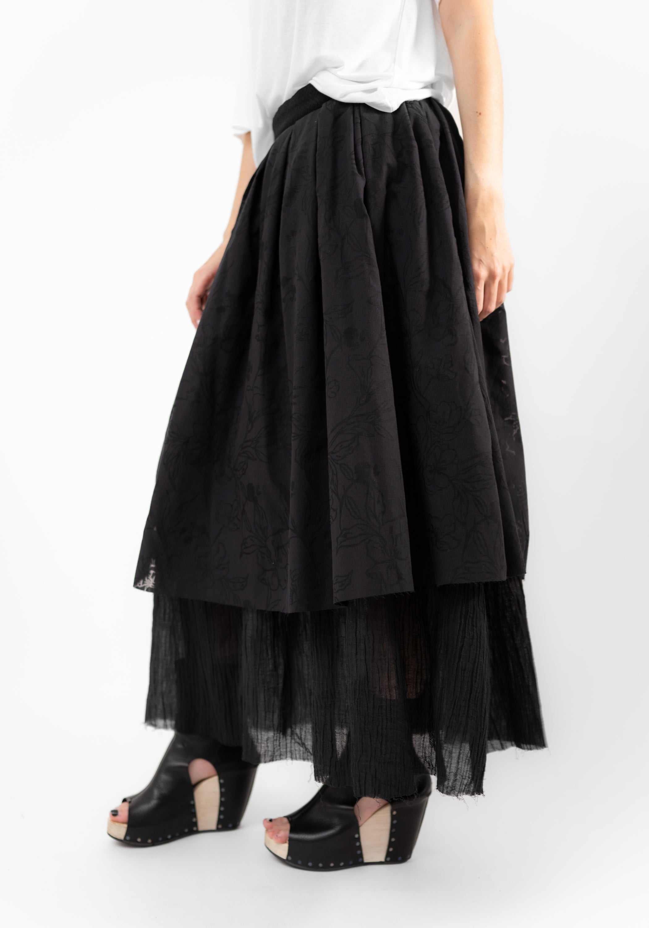 Hallek Layered Full Midi Skirt - December Thieves