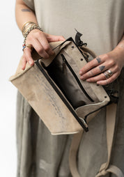 Petite Cream Leather Antique Hardware Bag