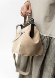 Petite Cream Leather Antique Hardware Bag