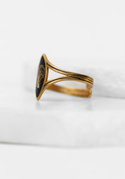 Adjustable Gold Plated Carp Ring