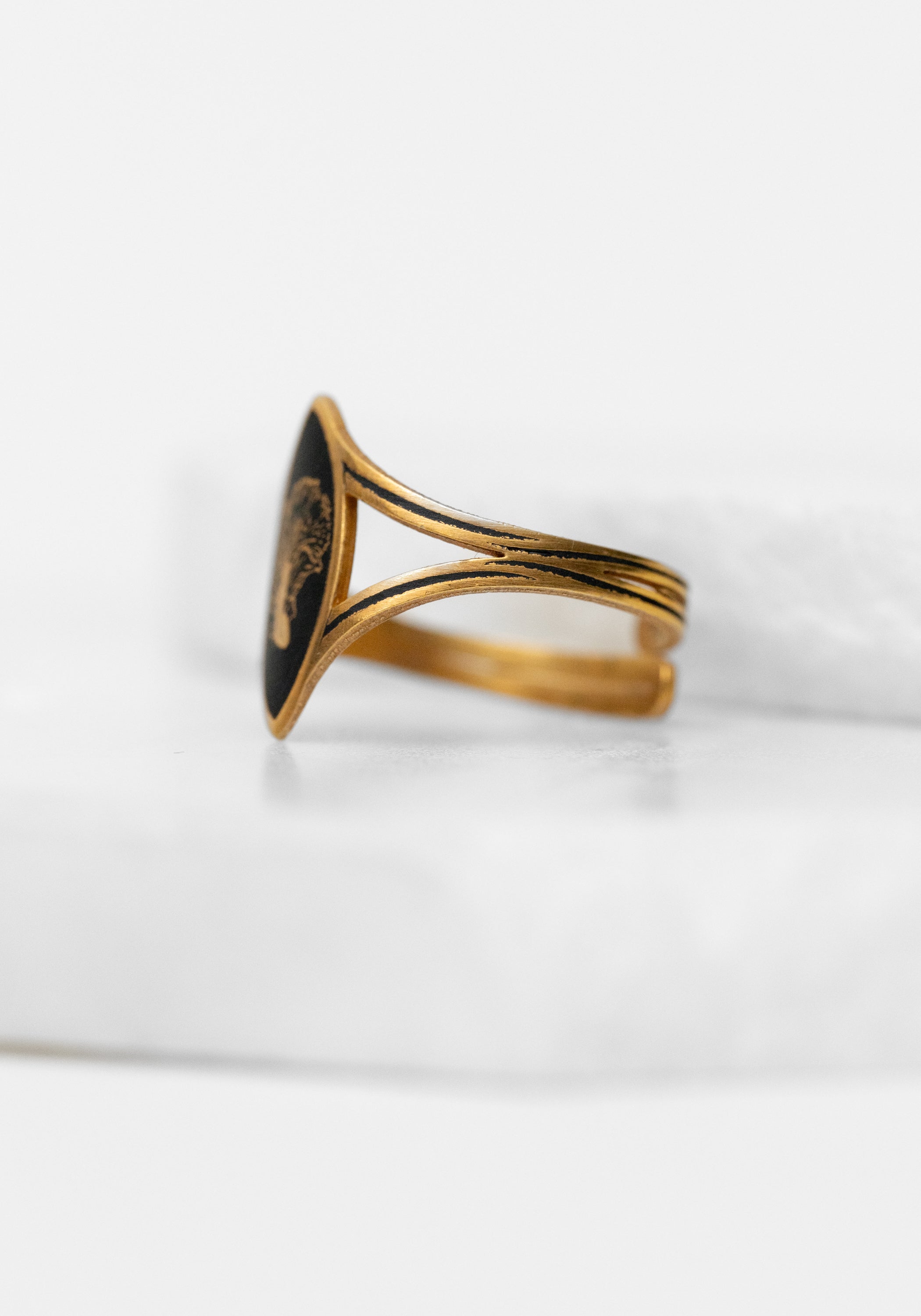 Adjustable Gold Plated Carp Ring
