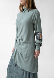 Asymmetric Button Front Blouse