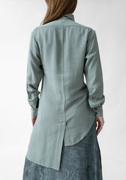 Asymmetric Button Front Blouse