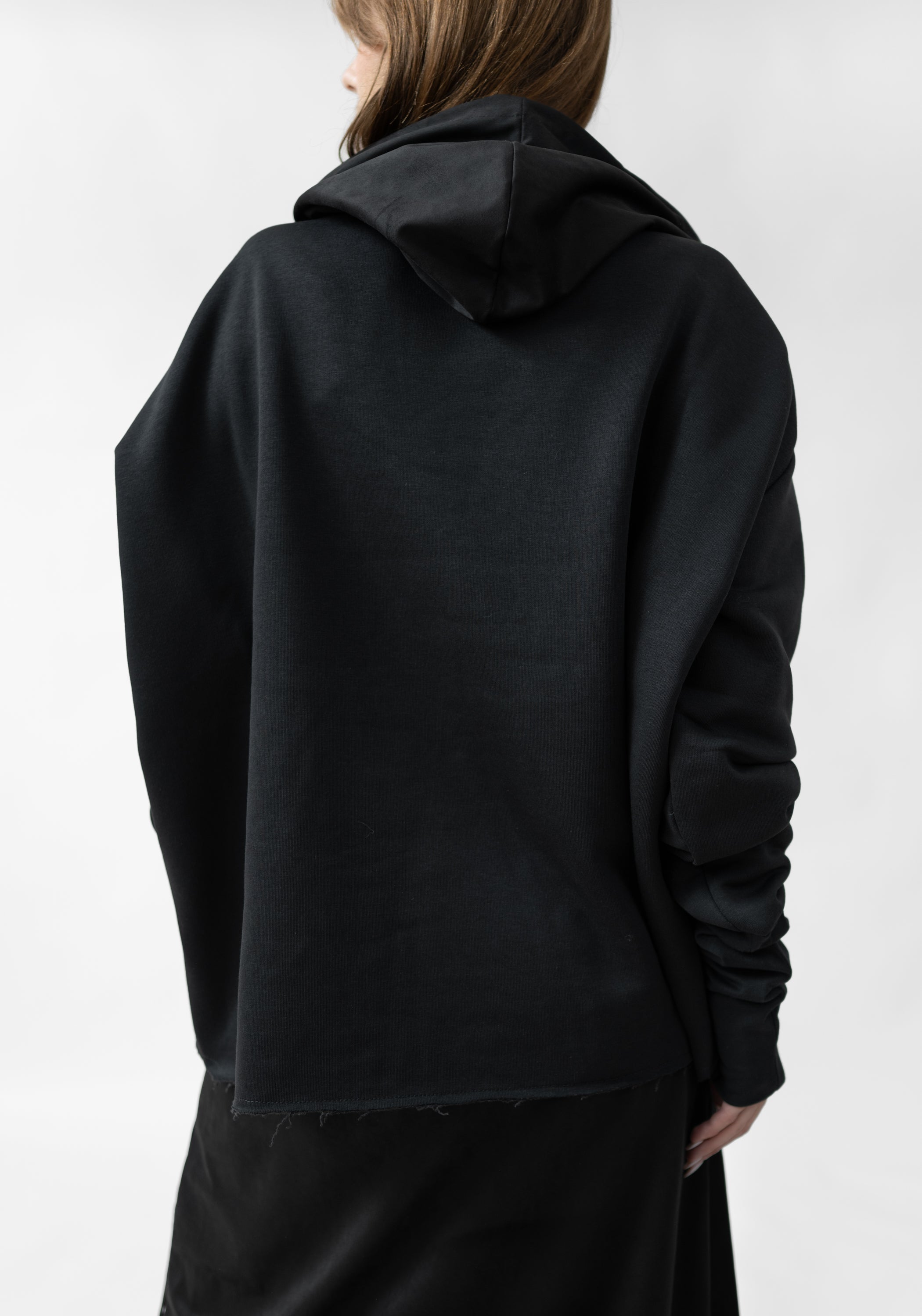 Hero Embroidered Cotton and Faux Suede Hoodie