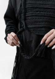 Hero Embroidered Cotton and Faux Suede Hoodie