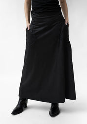Lucy Stitch Detail Faux Suede Skirt
