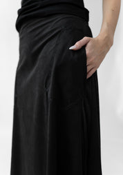 Lucy Stitch Detail Faux Suede Skirt