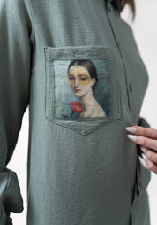 Asymmetric Button Front Blouse