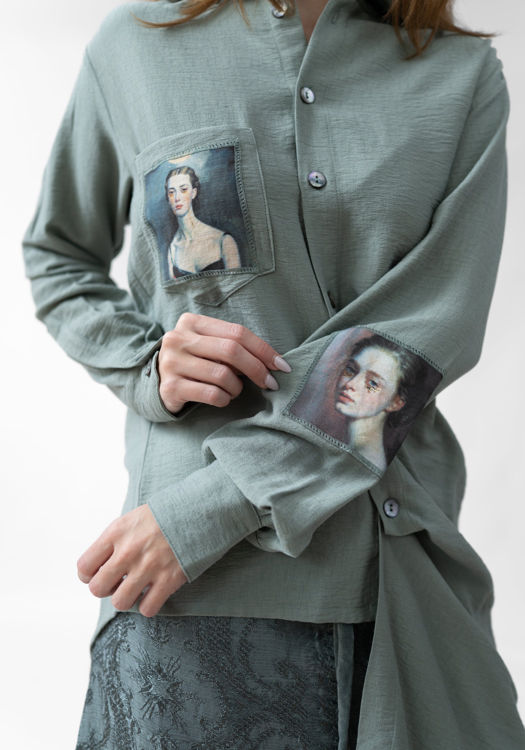 Asymmetric Button Front Blouse