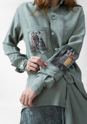 Asymmetric Button Front Blouse