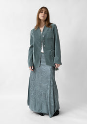 Folia Antique Silk Wrap Maxi Skirt
