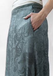 Folia Antique Silk Wrap Maxi Skirt