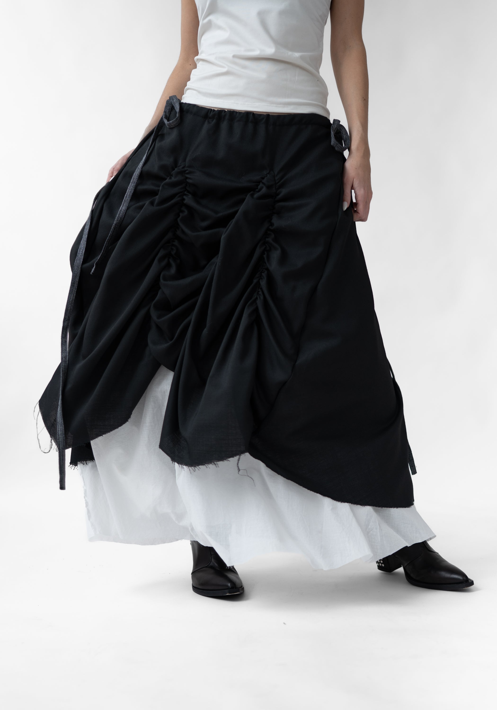 Iolanda Layered Ruche Front Skirt