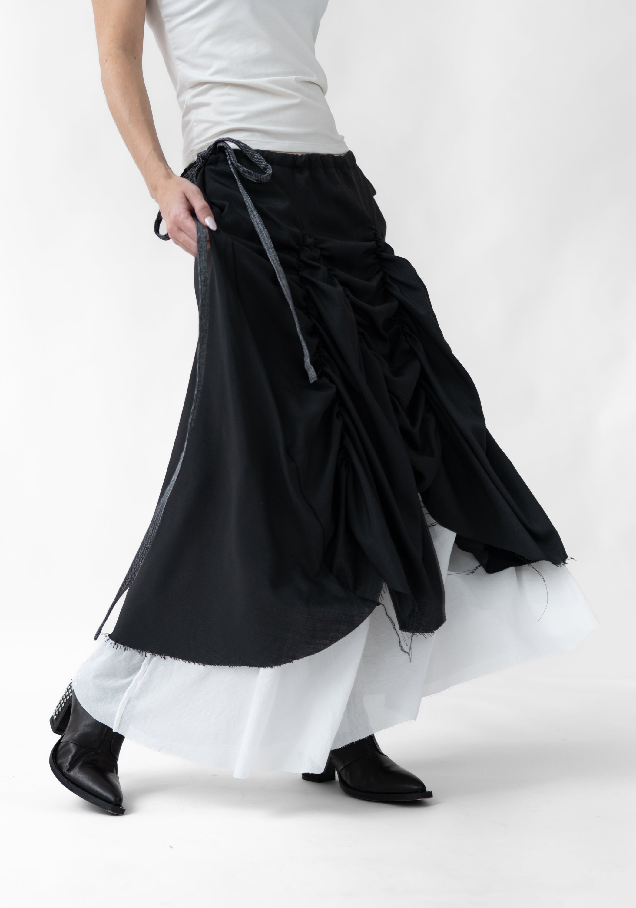 Iolanda Layered Ruche Front Skirt