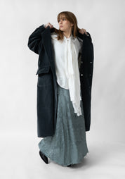 Oversized Velvet Maxi Jacket
