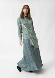 Asymmetric Button Front Blouse