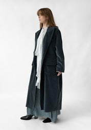 Oversized Velvet Maxi Jacket
