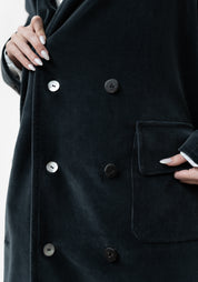 Oversized Velvet Maxi Jacket