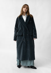 Oversized Velvet Maxi Jacket