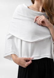 French Terry Cowl Neck Pullover Top