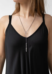 Sterling Bar Lariat Necklace