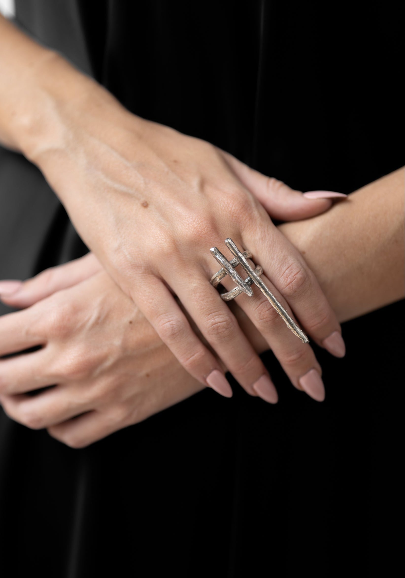 Sterling Long Bar Ring