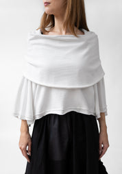 French Terry Cowl Neck Pullover Top