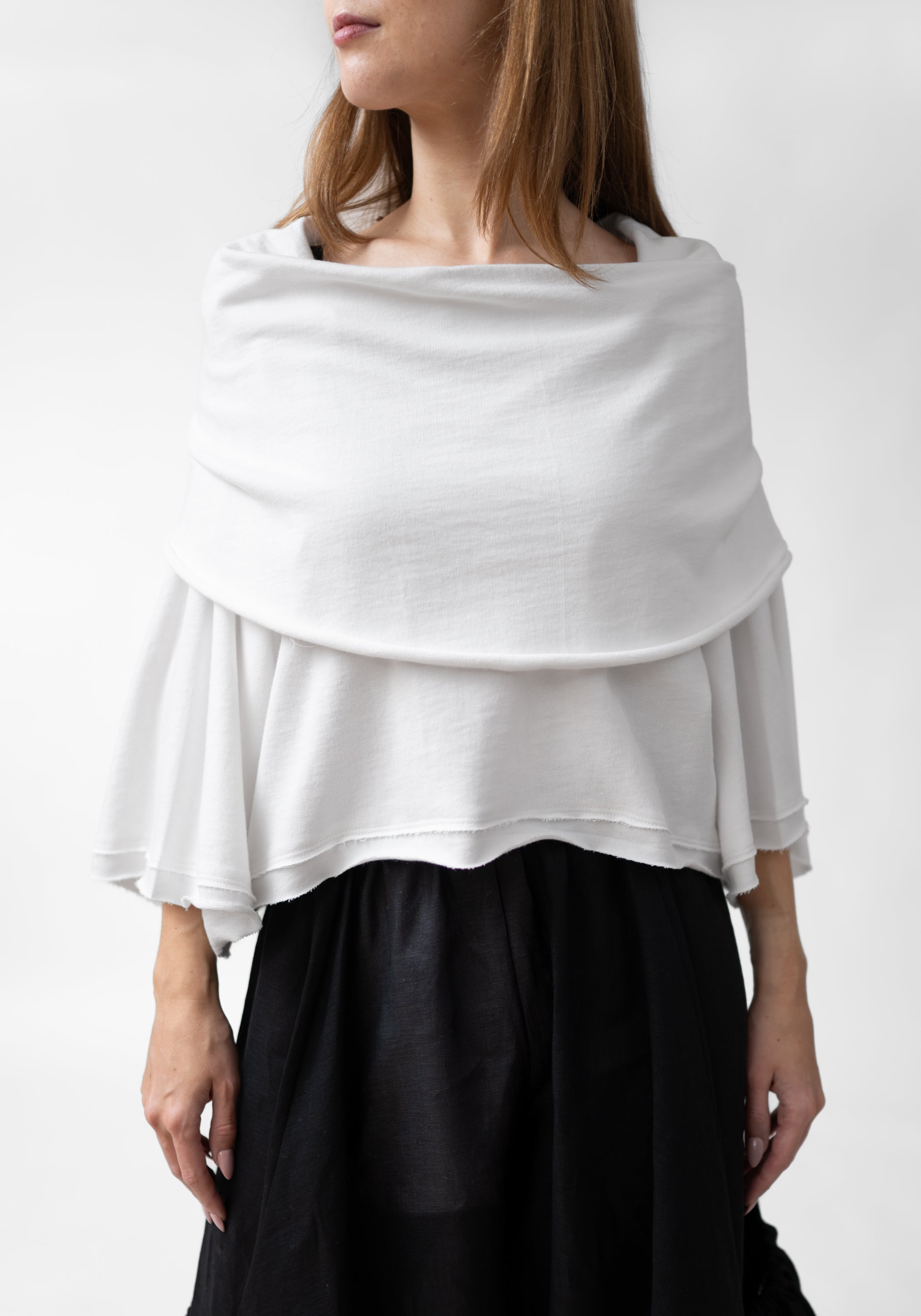 French Terry Cowl Neck Pullover Top