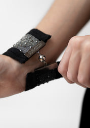 Crystal Studded Cashmere Cuff