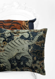 Rectangular Tiger Velvet Pillow