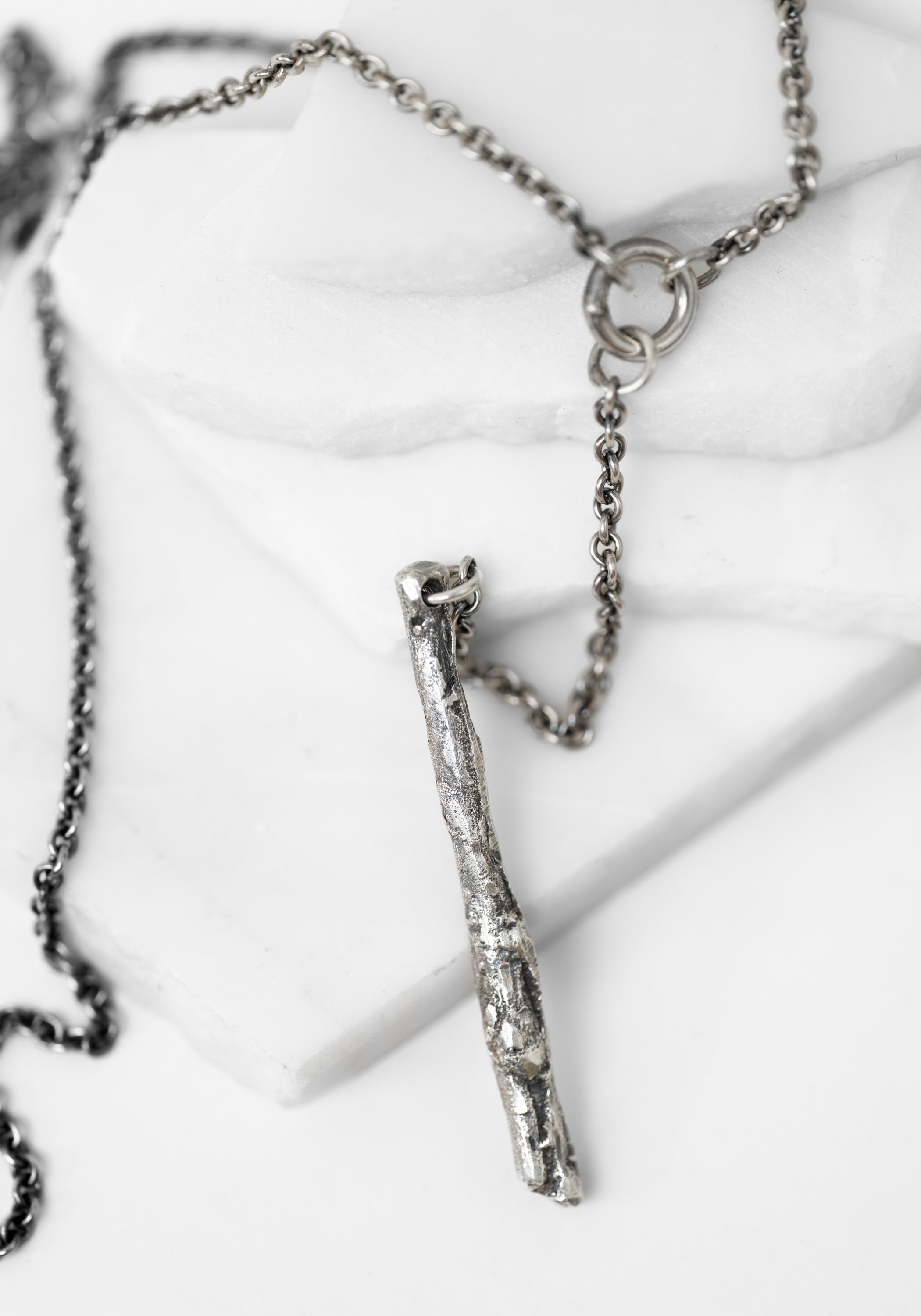 Sterling Bar Lariat Necklace