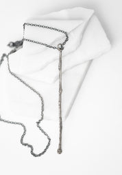 Sterling Long Bar Necklace