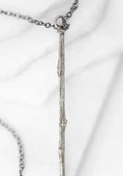 Sterling Long Bar Necklace