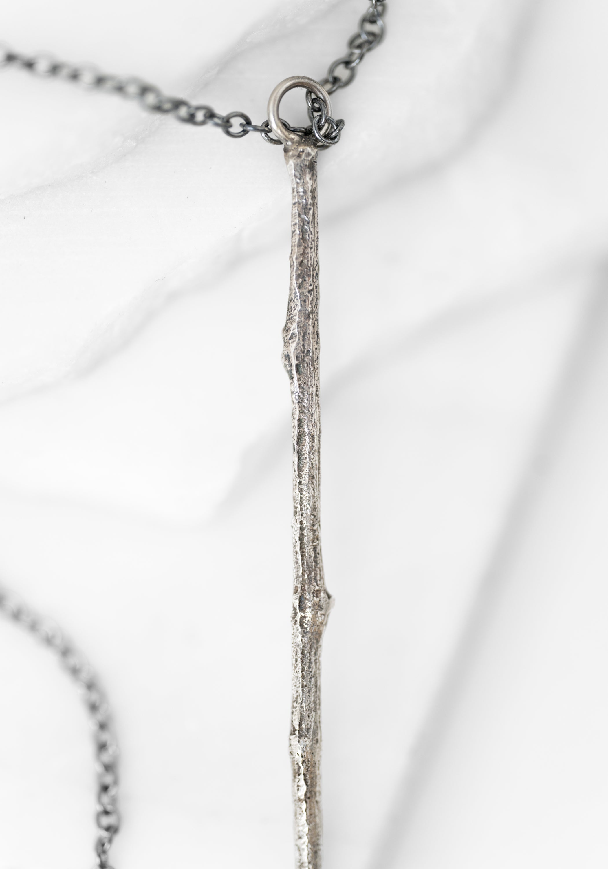 Sterling Long Bar Necklace