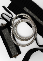 Crystal Studded Cashmere Cuff
