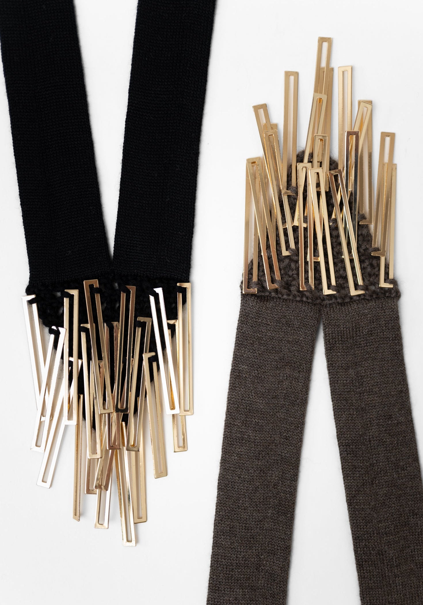 Gilded Geometry Cashmere Necklace