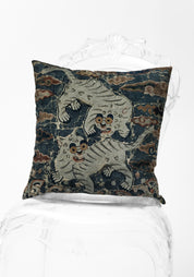 Square Tiger Velvet Pillow