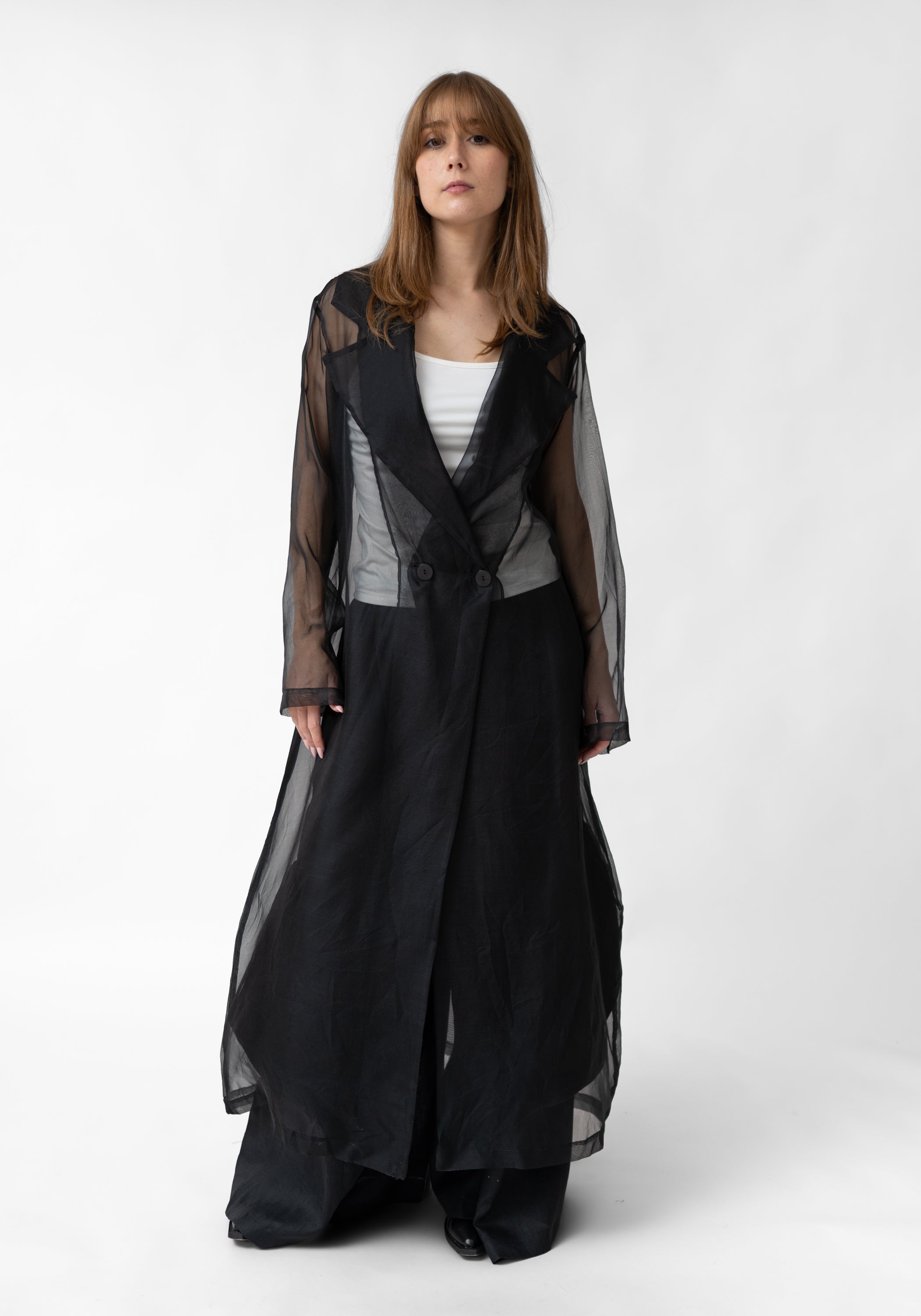 Organza Trench Coat