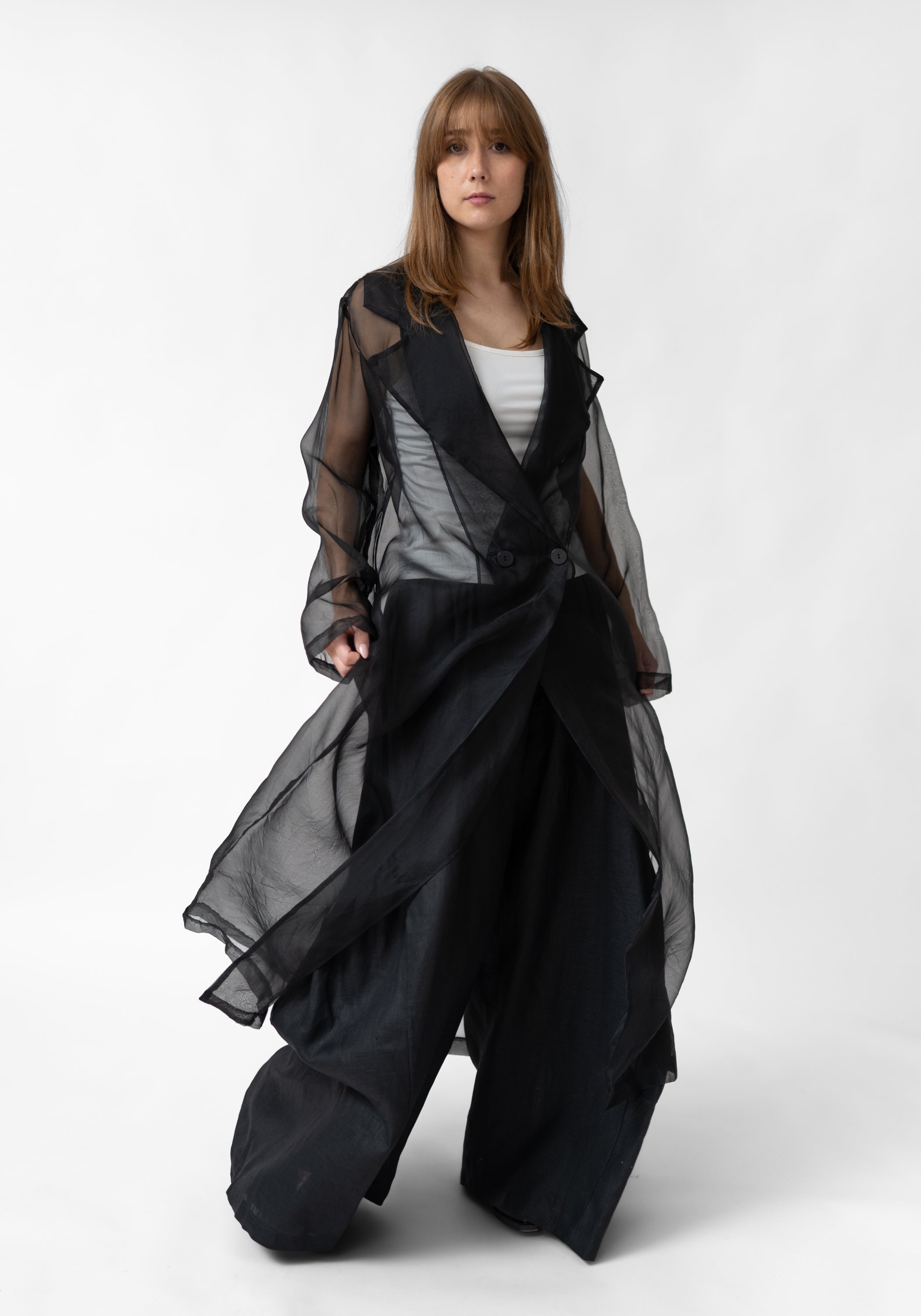 Organza Trench Coat