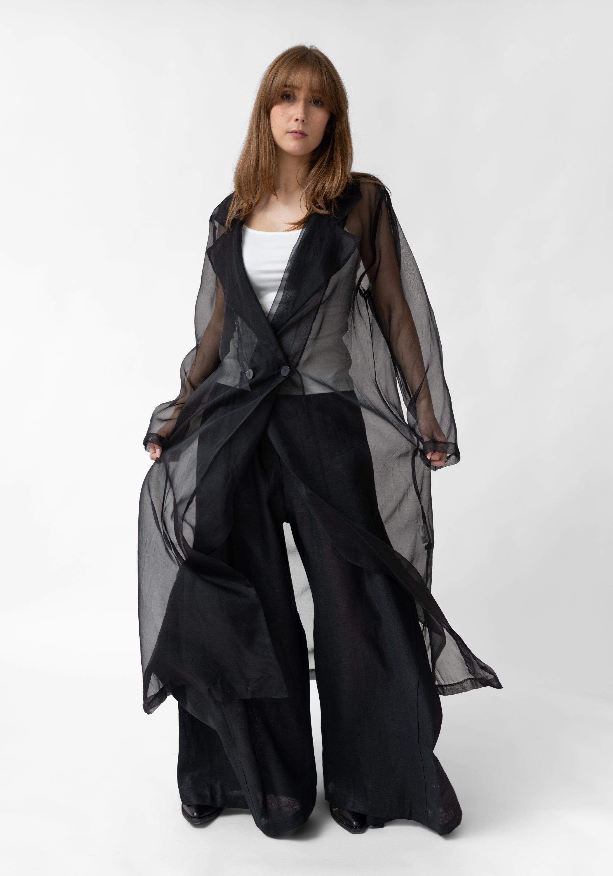 Organza Trench Coat